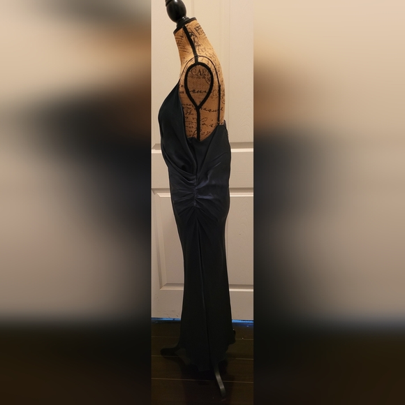 NWT Zara Satin Dress in Deep Green - Picture 6 of 14